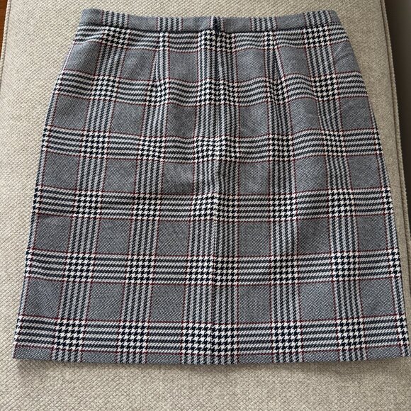 Anne Klein Women's Marine Blue Combo Plaid Pencil Skirt Size 8 - Picture 5 of 9